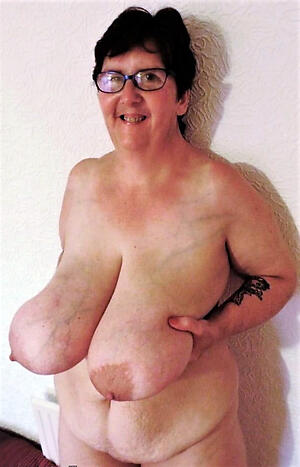 Nude huge saggy breast mature